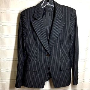 Anne Klein 4 P Jacket  Pants Suit New Gray Silver